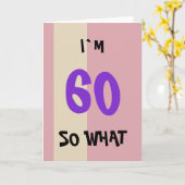 60e verjaardag voor haar grappige kaart (Gele Bloem)