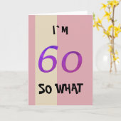 60e verjaardag voor haar grappige kaart (Gele Bloem)