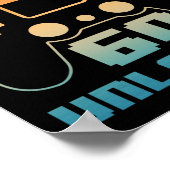 60e verjaardag voor mannen level 60 ontgrendeld ga poster (Hoek)