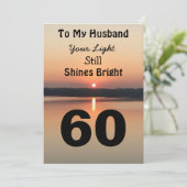 60e verjaardag voor mijn echtgenoot Black Gold Sun (Staand voorkant)