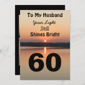 60e verjaardag voor mijn echtgenoot Black Gold Sun (Voorkant / Achterkant)