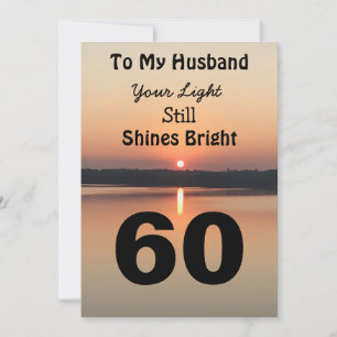 60e verjaardag voor mijn echtgenoot Black Gold Sun