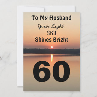 60e verjaardag voor mijn echtgenoot Black Gold Sun