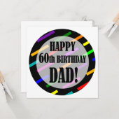 60e verjaardag voor papa kaart (Voorkant / Achterkant in situ)