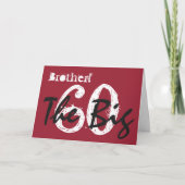 60e verjaardag voor papa, zwarte, witte tekst op r kaart (Voorkant)