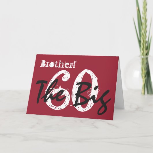 60e verjaardag voor papa, zwarte, witte tekst op r kaart (Voorkant)