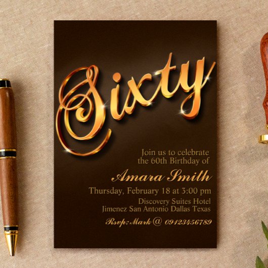 60e verjaardag voor Vrouw Kaart