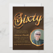 60e Verjaardag voor Vrouw met Afbeelding Kaart (Voorkant)