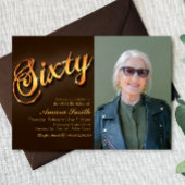 60e Verjaardag voor Vrouw met Afbeelding Kaart