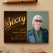 60e Verjaardag voor Vrouw met Afbeelding Kaart