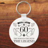 60e verjaardag voor vrouwen sleutelhanger (Voorkant)