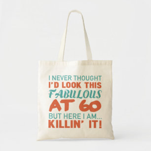 60e verjaardag voor vruchtbare vrouwen tote bag