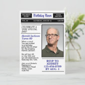 60e verjaardag voorpagina krant verjaardag kaart (Staand voorkant)