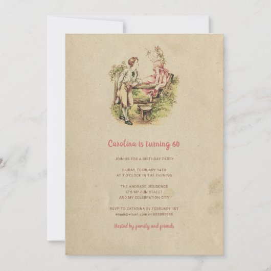 60e verjaardag Vrouwen Eenvoudige Valentijnsdag Kaart (Voorkant)