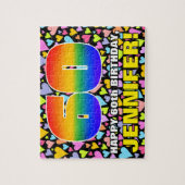 60e verjaardag — Vun, liefhebbende hartvormen + "6 Legpuzzel (Verticaal)