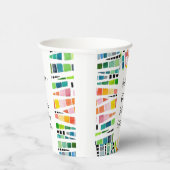 60e verjaardag Waterverf geometrisch patroon Papieren Bekers (Rechts)