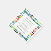 60e verjaardag Waterverf Geometrische Fun Facts Servet (Hoek)