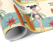 60e verjaardag Weemens Nieuwe Funny Bikini Cadeaupapier (Rol Hoek)
