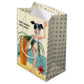 60e verjaardag Weemens Nieuwe Funny Bikini Medium Cadeauzakje (Voorkant Gekanteld)