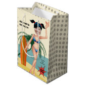 60e verjaardag Weemens Nieuwe Funny Bikini Medium Cadeauzakje (Achterkant Gekanteld)