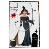 60e verjaardag Weemens nieuwe grappige heks alstub Medium Cadeauzakje (Voorkant)