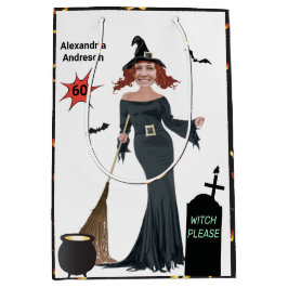 60e verjaardag Weemens nieuwe grappige heks alstub Medium Cadeauzakje