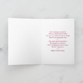 60e Verjaardag Wensen Kaart - freesia's en kaarsen (Binnen)