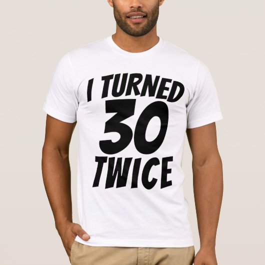 60E VERJAARDAG WERD 60 TWEEMAAL T-SHIRT (Voorkant)