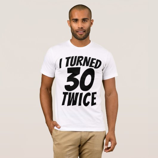 60E VERJAARDAG WERD 60 TWEEMAAL T-SHIRT (Voorkant volledig)
