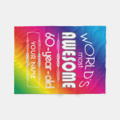 60e verjaardag werelden Beste Fabulous regenboog Fleece Deken (Voorkant (Horizontaal))