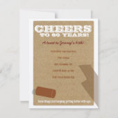  60e verjaardag wijnfeest uitnodiging (Achterkant)