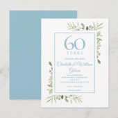 60e verjaardag Wijzig de datum bloem Aankondigingskaart (Voorkant / Achterkant)