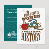 60e verjaardag - Wilde vrouw maakt geschiedenis Kaart (Voorkant / Achterkant)