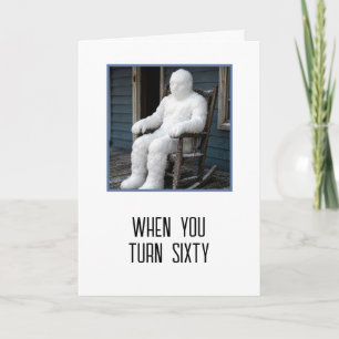 60e verjaardag wordt oud humor kaart