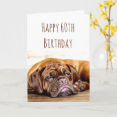 60e verjaardag Zad Dog Blijf pooitief Humor Kaart (Gele Bloem)