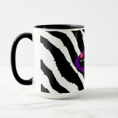 60e verjaardag zebra bontprint mok (Links)