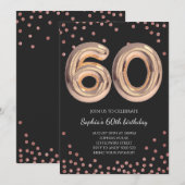 60e verjaardag Zestig Roos goudlegant Kaart (Voorkant / Achterkant)