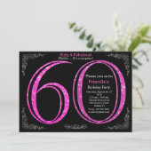 60e verjaardag, zestigjarig, Gatsby, zwart zilver Kaart (Staand voorkant)