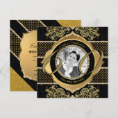 60e verjaardag Zestigste gouddiamantfoto Lijst Kaart (Voorkant / Achterkant)