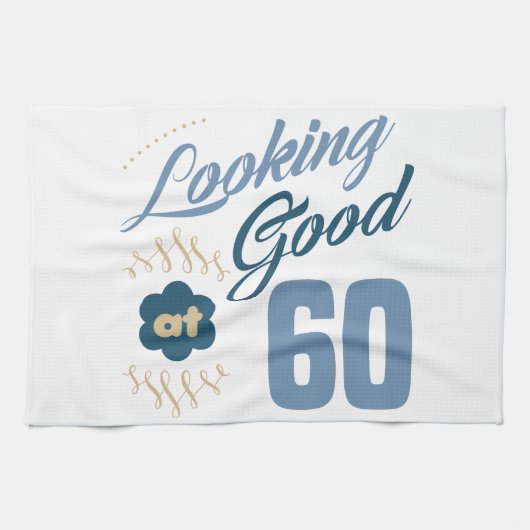 60e verjaardag Ziet er goed uit Theedoek (Horizontaal)