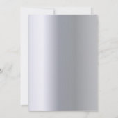 60e verjaardag zilveren metalen glans kaart (Achterkant)