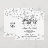 60e verjaardag Zilveren olie Glitter Lichten Kaart (Voorkant / Achterkant)