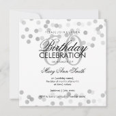 60e verjaardag Zilveren olie Glitter Lichten Kaart (Voorkant)