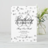 60e verjaardag Zilveren olie Glitter Lichten Kaart (Staand voorkant)