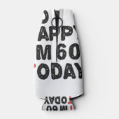 60e verjaardag Zo blij dat ik vandaag 60 ben Grapp Flesjeskoeler (Achterkant)