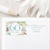 60e verjaardag Zomerrozenkrans adres Etiket (Insitu)