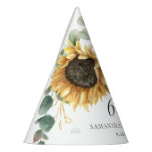 60e verjaardag Zonnebloem Eucalyptus Party Feesthoedjes (Links)