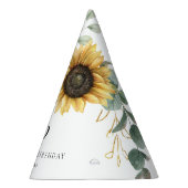 60e verjaardag Zonnebloem Eucalyptus Party Feesthoedjes (Rechts)