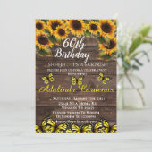 60e verjaardag Zonnebloem Uitnodiging (Staand voorkant)