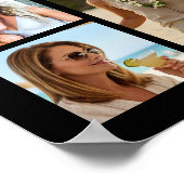 60e verjaardag zwart goud 16 foto's juichen voor j poster (Hoek)